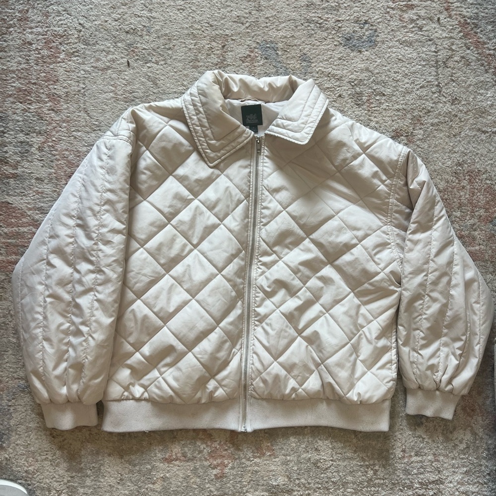 Wild fable nylon quilted collared jacket. Womens size M